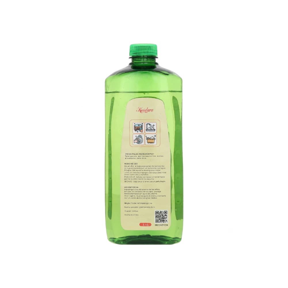 Detergente líquido lavavajillas con aroma a lima Kuidare (1.1 L) - Miniatura 2