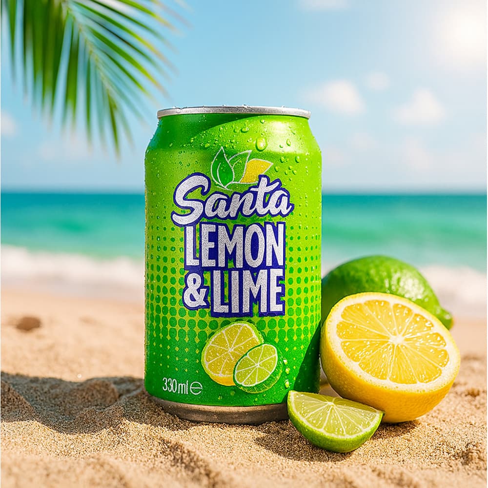 Refresco gaseado de limón y lima Santa (330 ml) - Miniatura 4