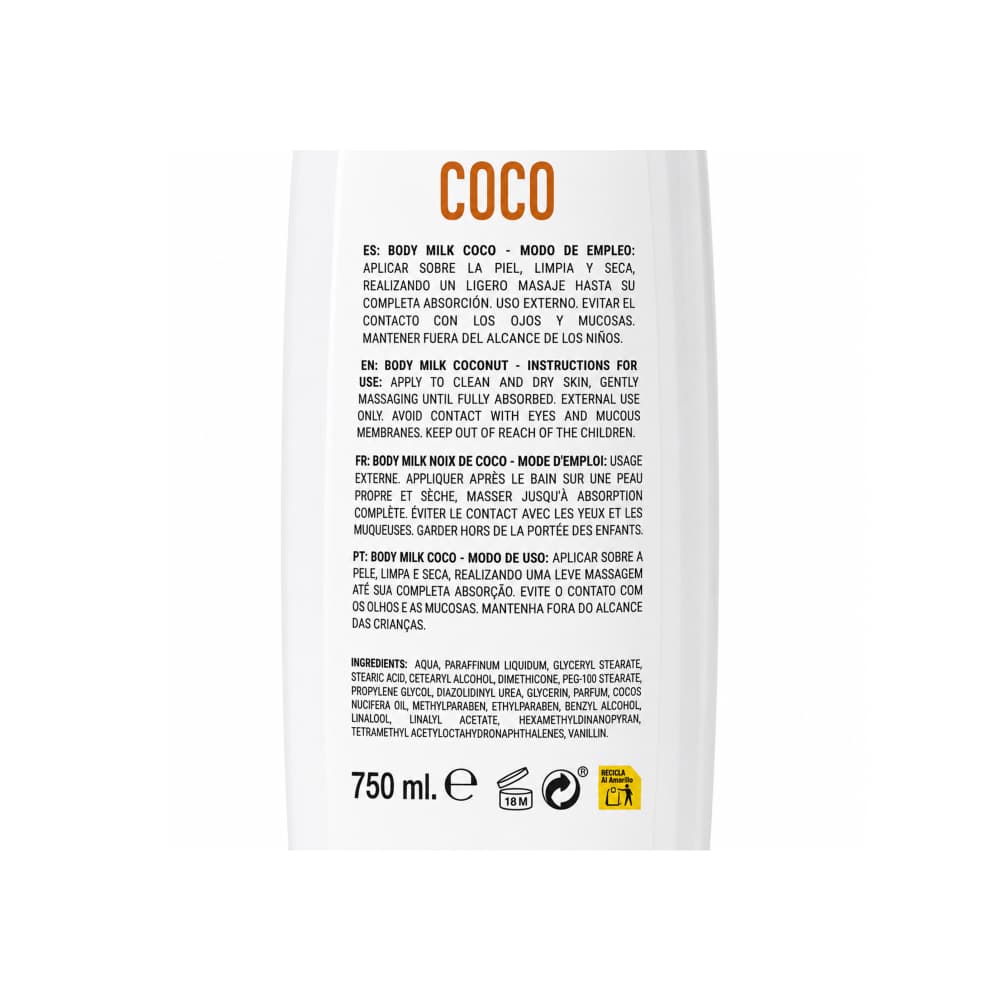 Crema corporal de coco S'nonas (750 ml) - Miniatura 3