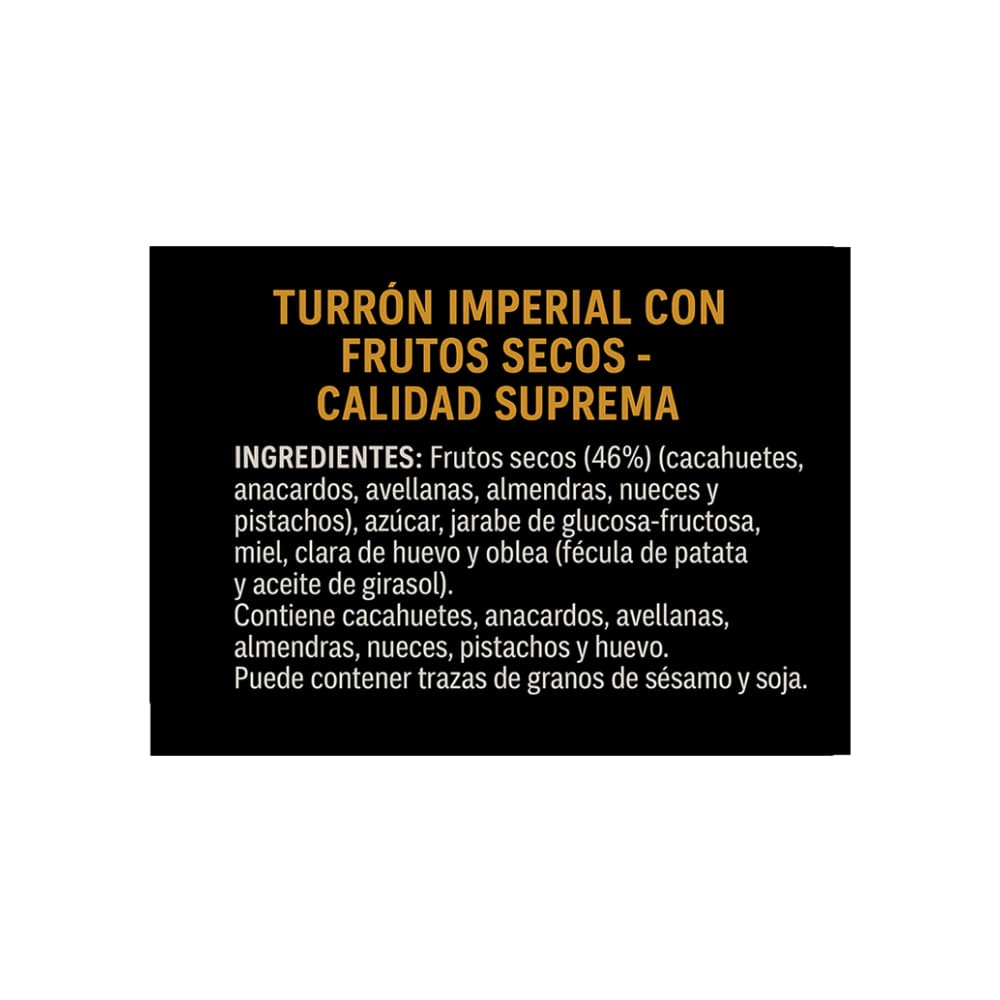 Turrón imperial con frutos secos El Artesano (200 g / 7.05 oz) - Miniatura 3
