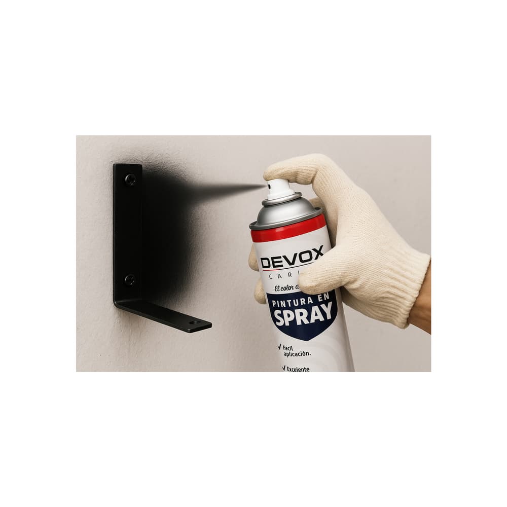 Pintura en spray color negro mate Devox Caribe (400 ml / 10 oz) - Miniatura 3