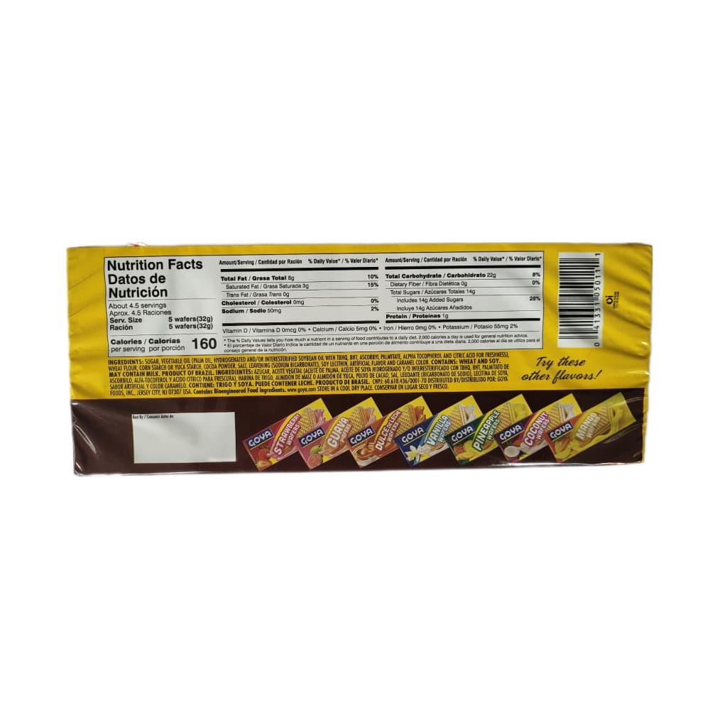 Sorbeto de vainilla relleno con crema sabor a chocolate Goya (140 g / 4.94 oz) - Miniatura 2