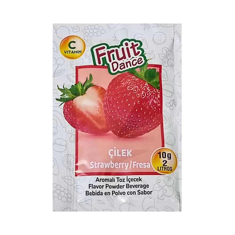 Bebida en polvo sabor fresa Fruit Dance (10 g) - Imagen 1