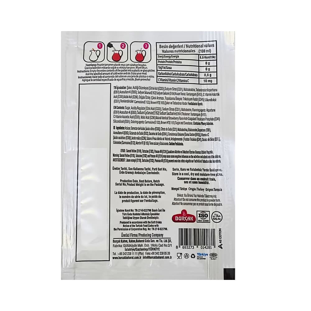 Bebida en polvo sabor fresa Fruit Dance (10 g) - Miniatura 2