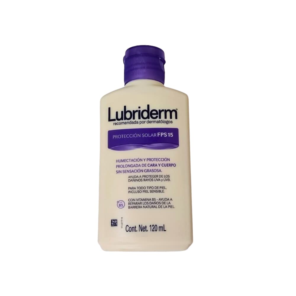 Crema humectante cara y cuerpo con FPS-15 Lubriderm (120 ml) - Imagen 1