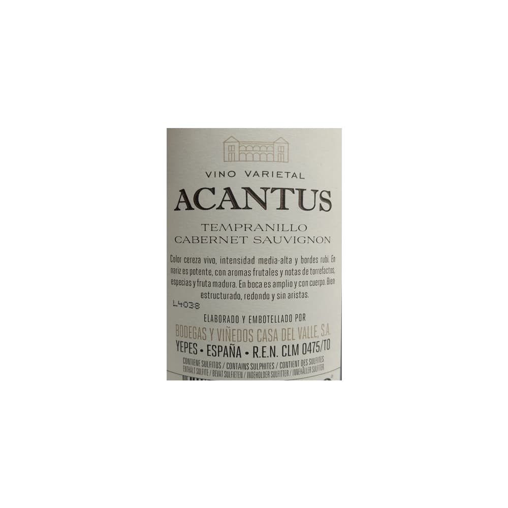 Vino tinto Cabernet Sauvignon Acantus (750 ml) - Miniatura 3