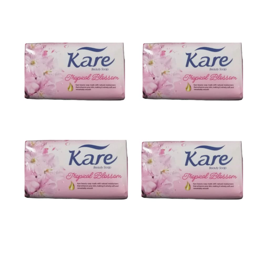 Jabón de tocador flor tropical Kare (4 x 75 g / 2.64 oz) - Imagen 1