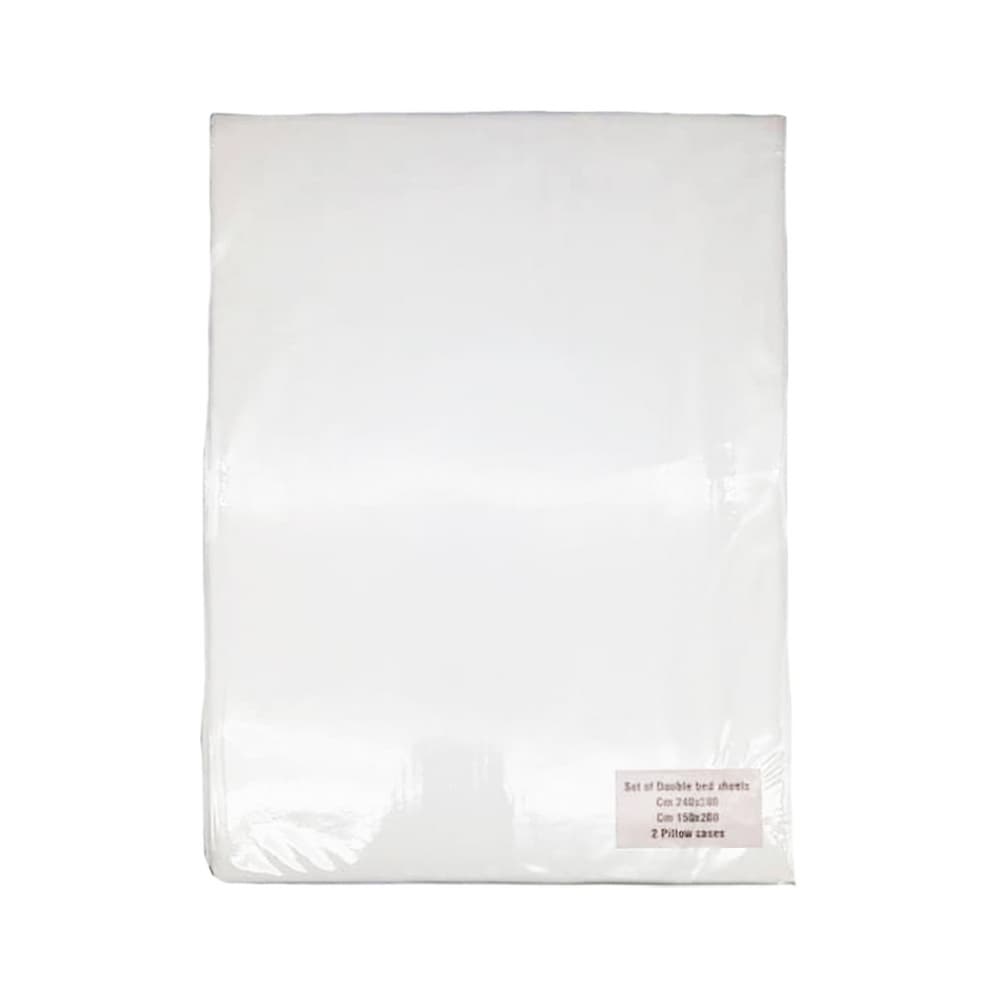 Juego de sábanas blanco de matrimonio Yara (4 piezas) - Miniatura 2