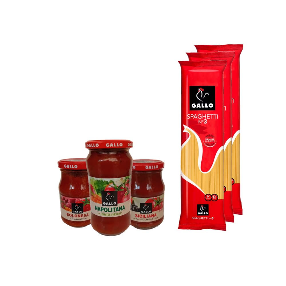 Espagueti + Salsa siciliana + Salsa boloñensa + Salsa napolitana - Imagen 1