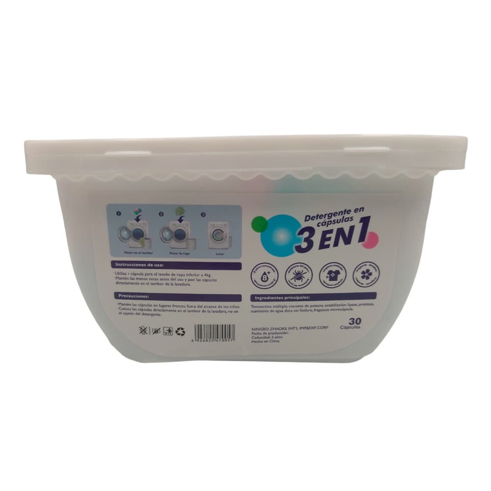 Detergente en cápsulas 3 en 1 Zhaoke (30 U) - Miniatura 2