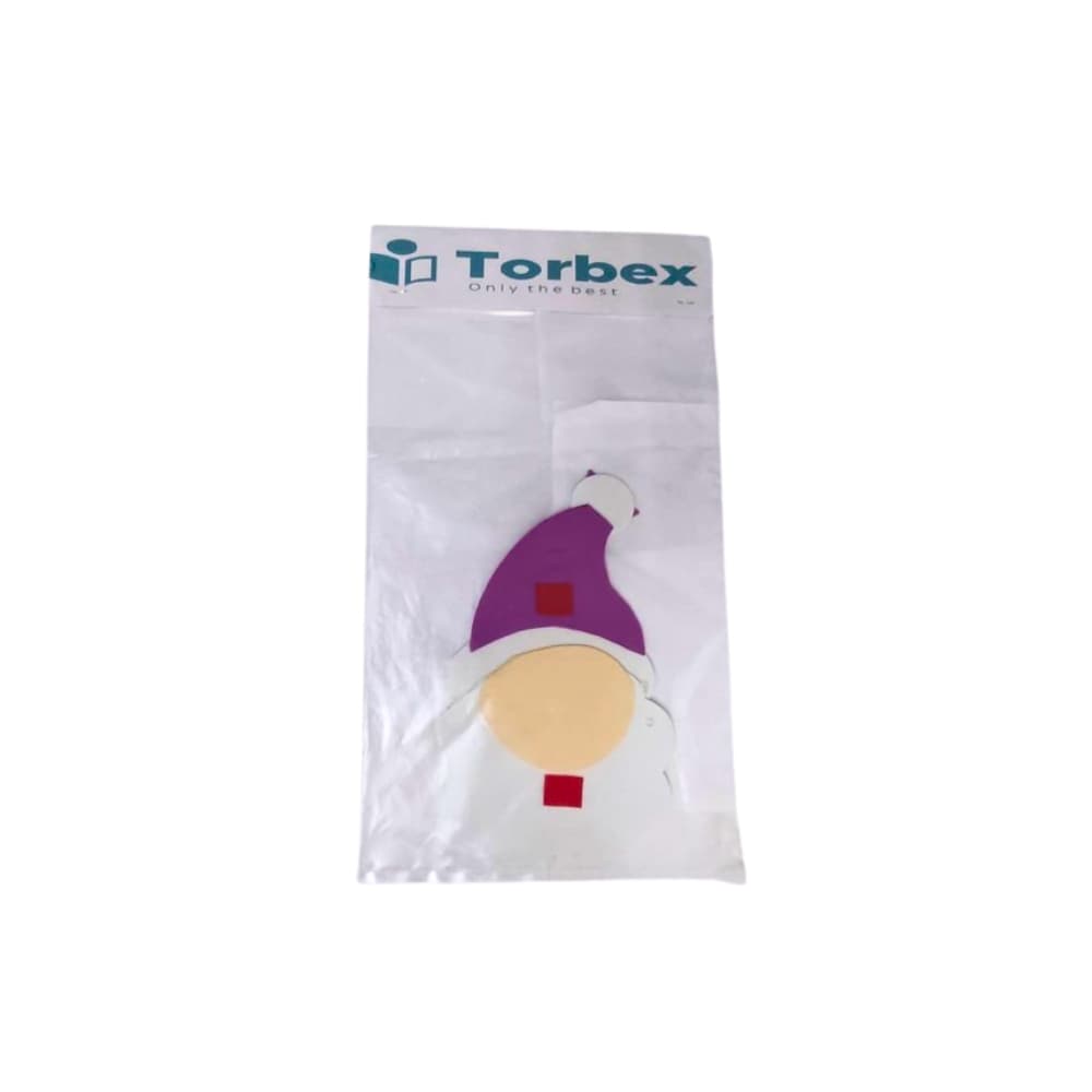 Adorno de foamy rostro y gorro de Santa Claus con mariposa - Miniatura 2