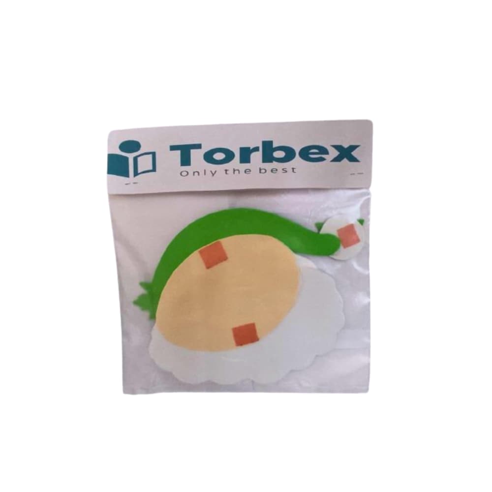 Adorno de foamy rostro ancho con gorro de Santa Claus y mariposa - Miniatura 2