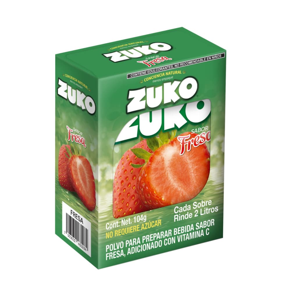 Refresco instantáneo sabor fresa Zuko (8 x 13 g) - Imagen 1