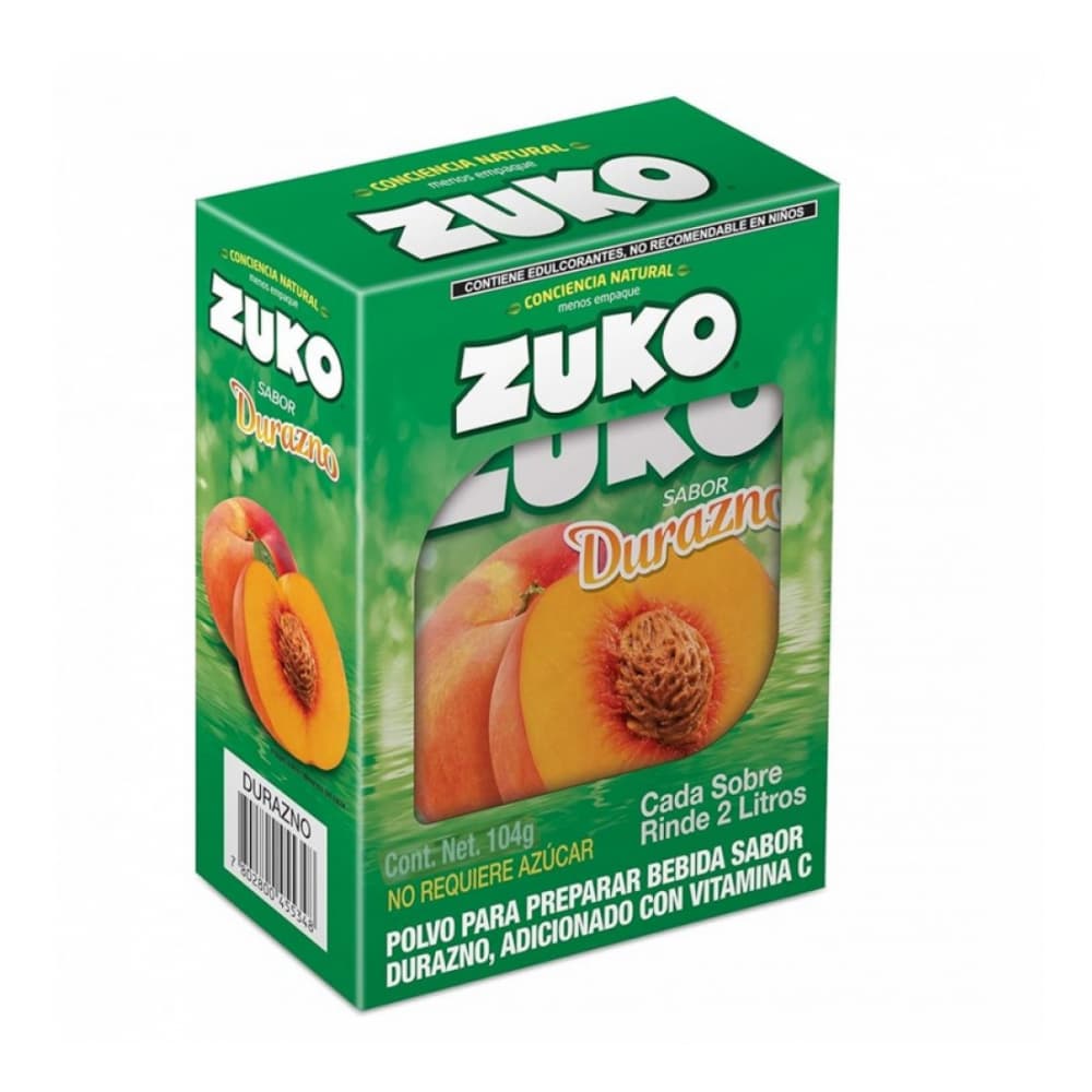 Refresco instantáneo sabor durazno Zuko (8 x 13 g) - Imagen 1