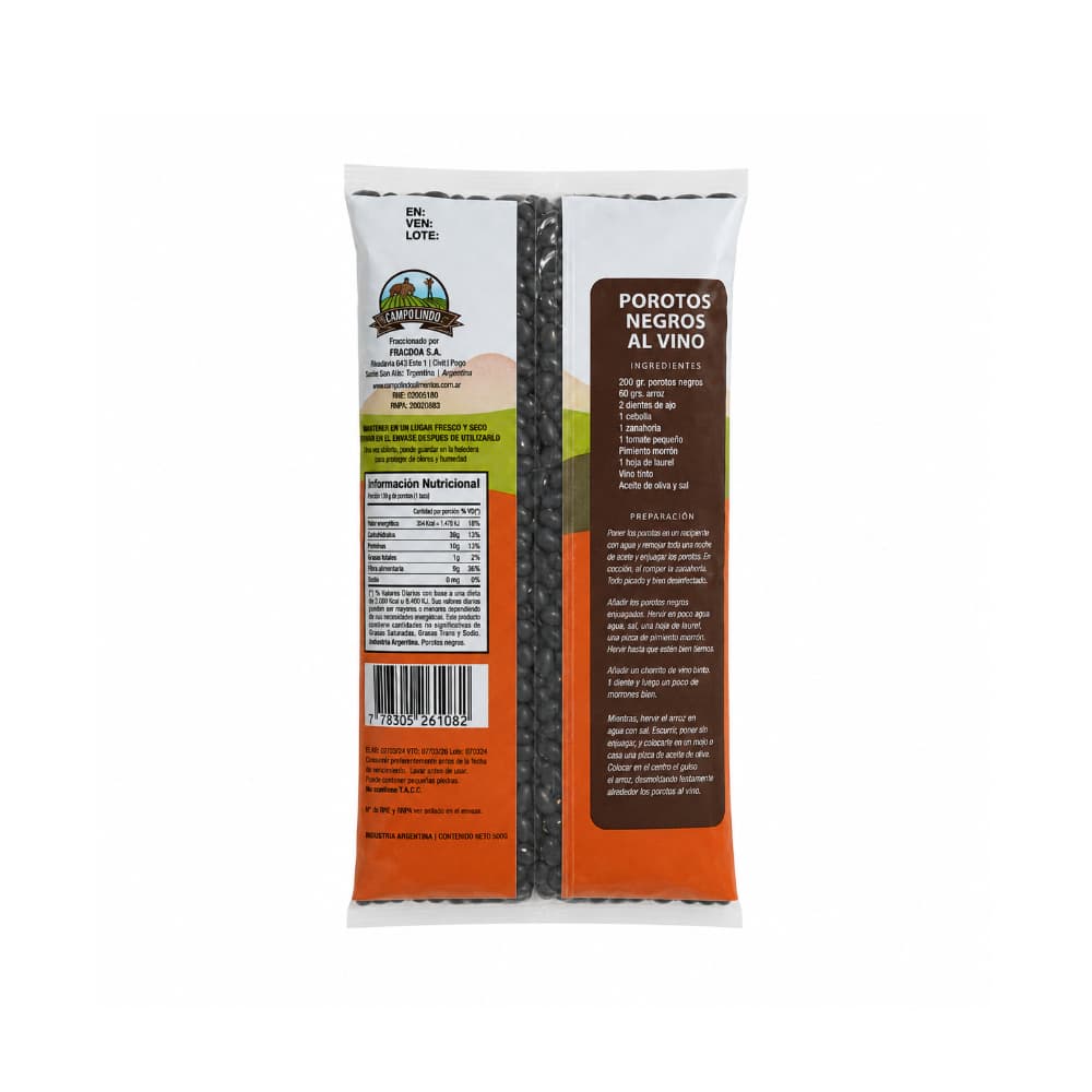 Frijoles negros Campo Lindo (500 g / 1.1 lb) y Arroz blanco grano largo Uncle Sam (1 kg / 2.2 lb) - Miniatura 3