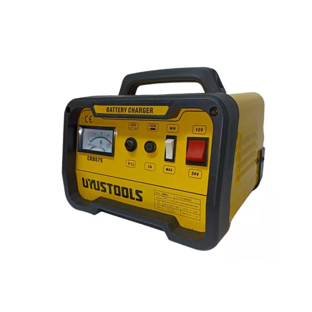 Cargador portátil de batería para motos y carros 12 V / 9.6 A y 24 V / 7.5 A Uyustools CRB075 - Miniatura 3