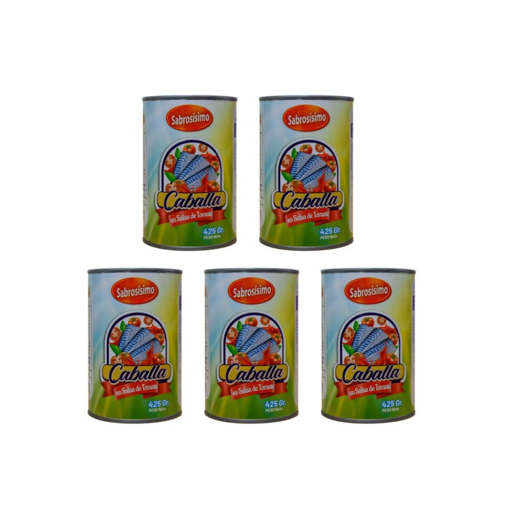 Caballa en salsa de tomate (5 x 425 g / 14.99 oz) - Imagen 1