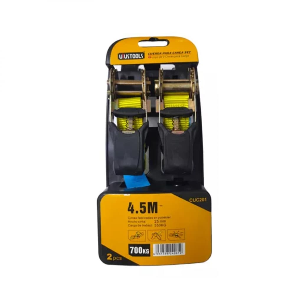Linga o eslinga cuerda cinta de amarre para cargar con gancho 700 Kg 25 mm por 4.5 m. - Miniatura 1