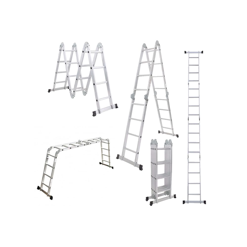 Escalera multifuncional de aluminio reforzado de 4 secciones - Miniatura 2