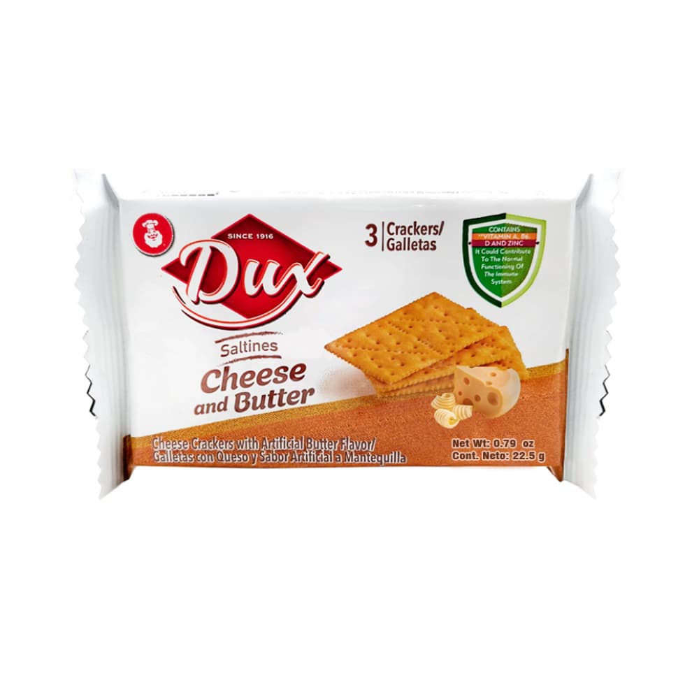 Galletas saladas sabor queso y mantequilla Saltines Dux Noel (22.5 g) - Imagen 1