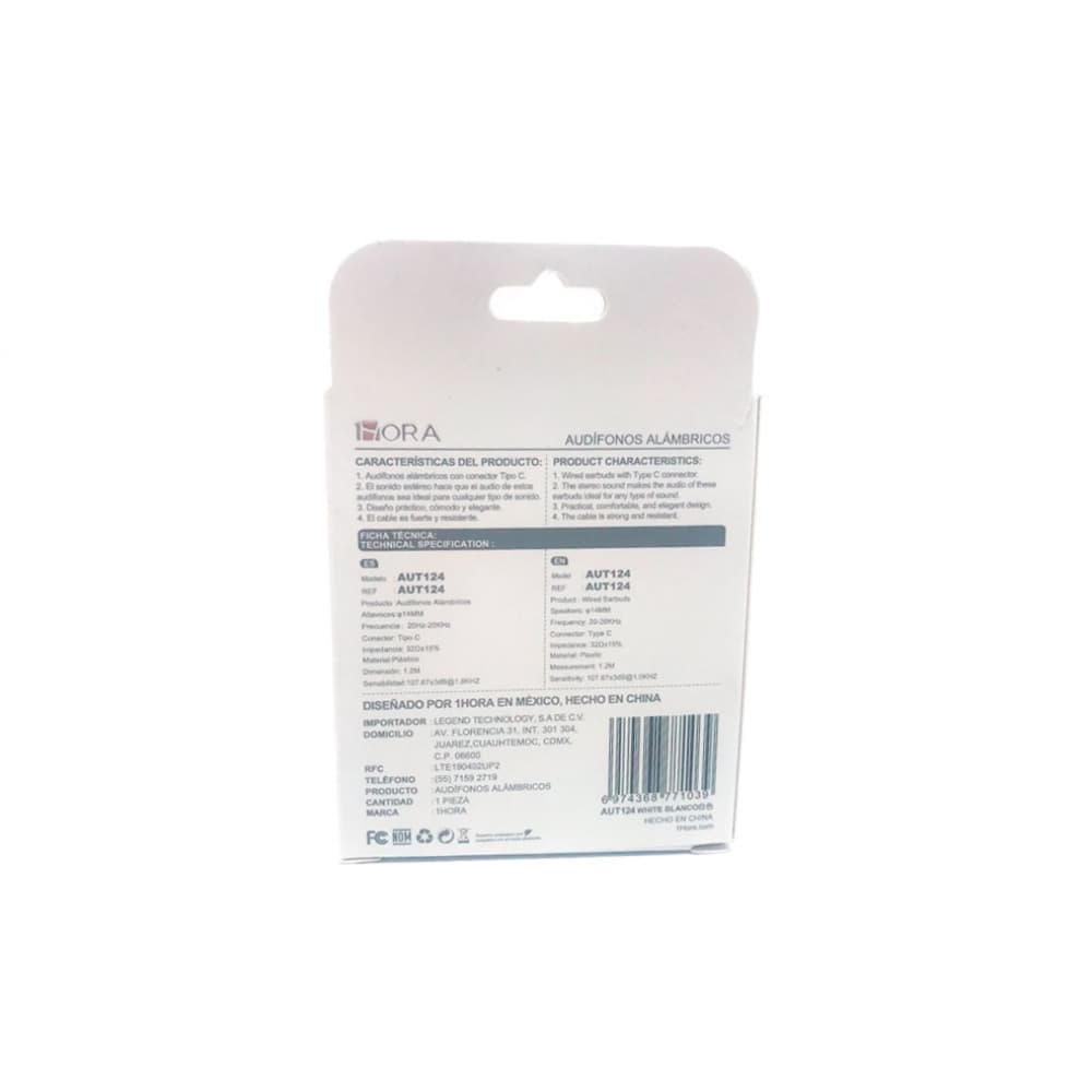 Audífonos tipo C 1Hora AUT124 - Miniatura 2