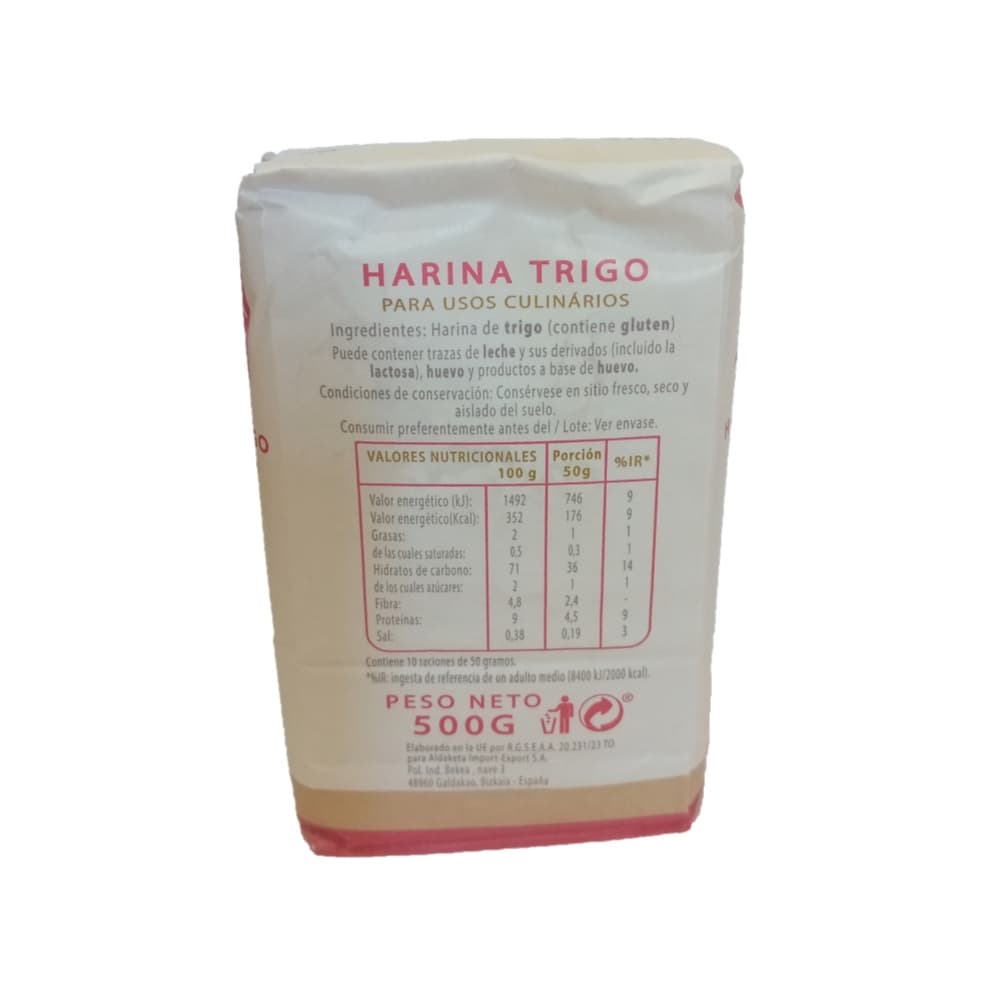Harina de trigo (5 x 500 g / 1.1 lb) - Miniatura 3