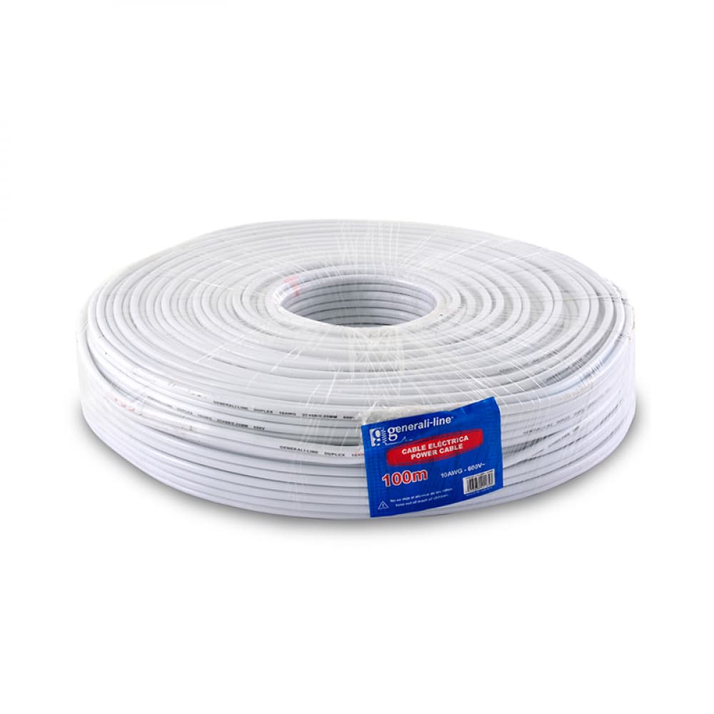 Rollo de cable eléctrico dúplex calibre 10AWG Generali-Line (100 m) - Imagen 1