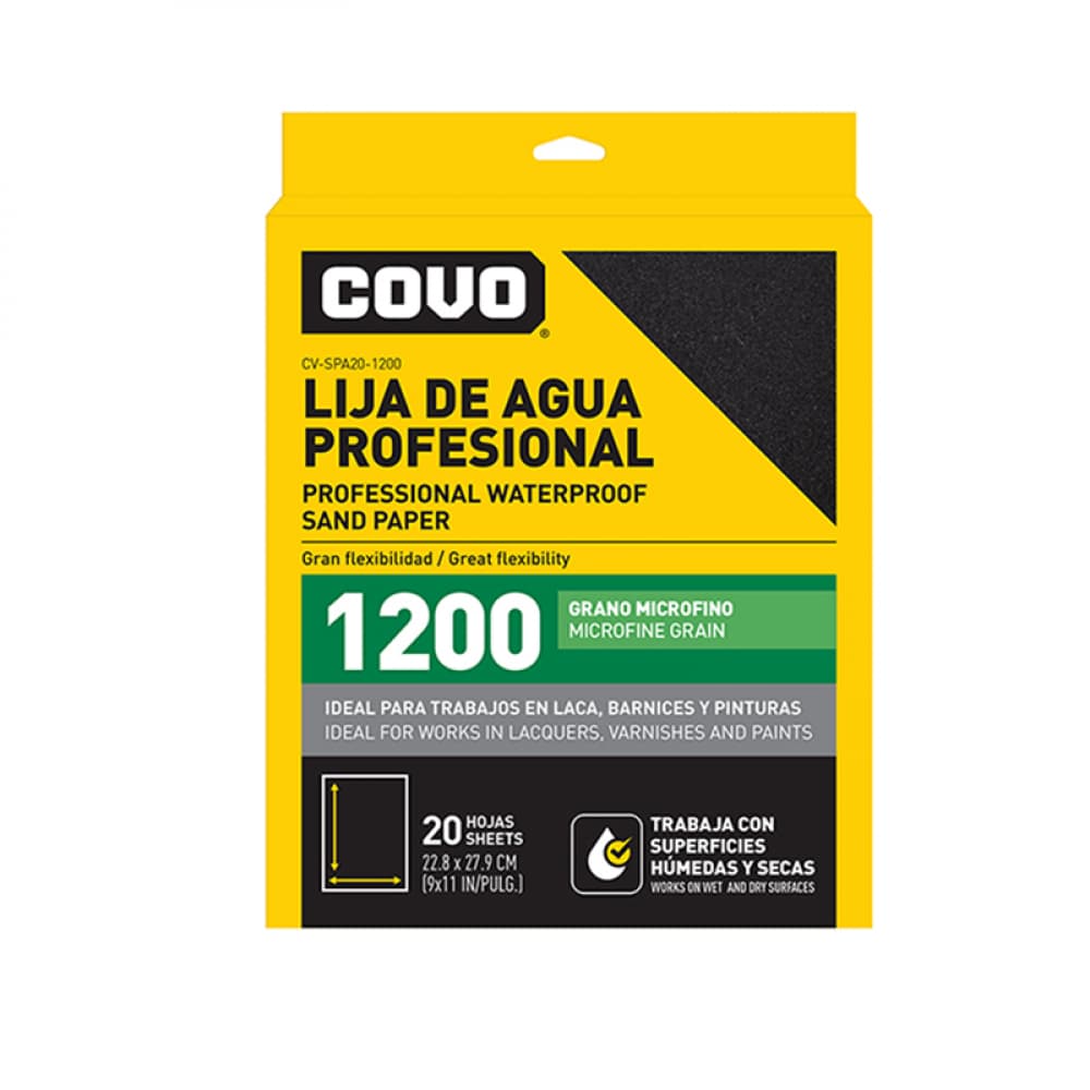 Set de 20 lijas de agua profesional grano 1200 Covo - Imagen 1