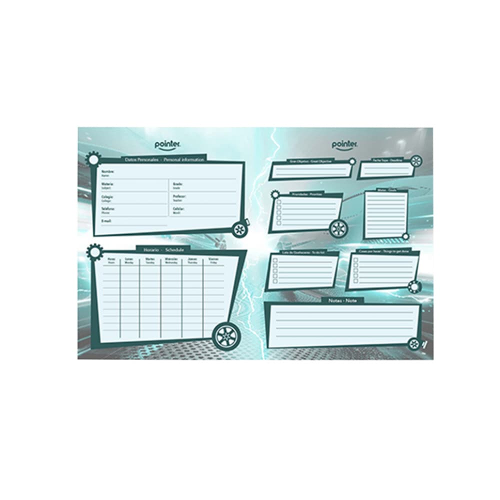 Cuaderno - libreta rayada - de raya ancha cosido Pointer - Miniatura 4