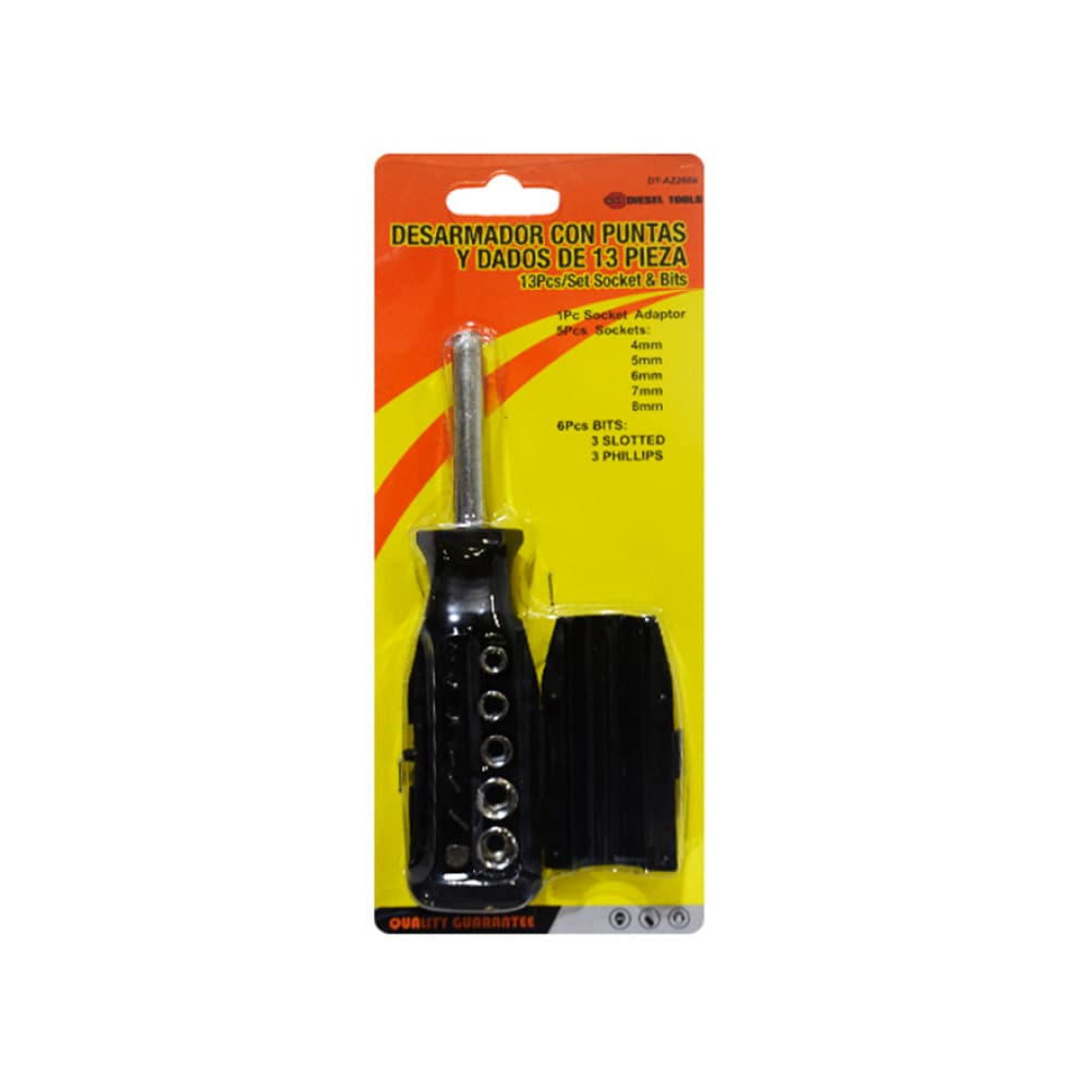 Set de destornillador - desarmador - de 13 piezas con adaptador y diferentes medidas - Imagen 1