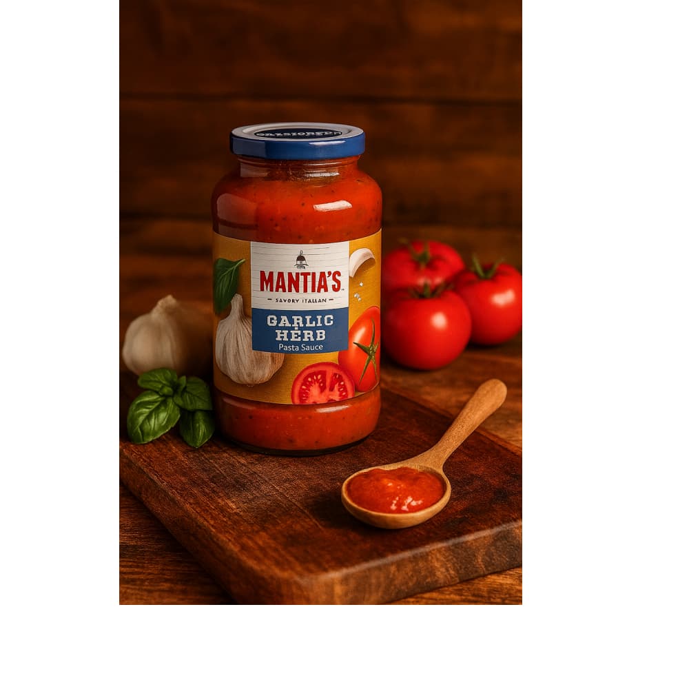 Salsa para pasta con ajo y hierbas Mantia´s (680 g / 1.5 lb) - Miniatura 4