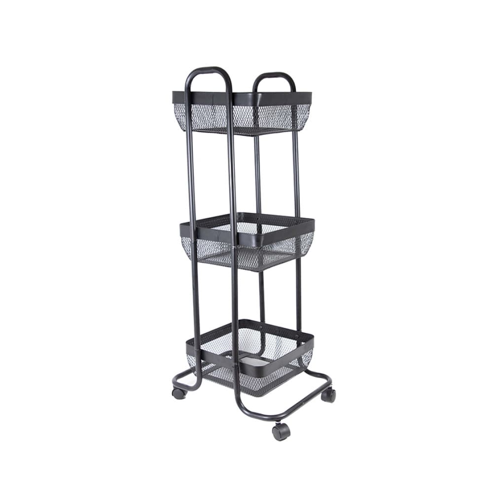 Anaquel organizador multiuso estructural de metal de 3 niveles con ruedas 4Home - Imagen 1