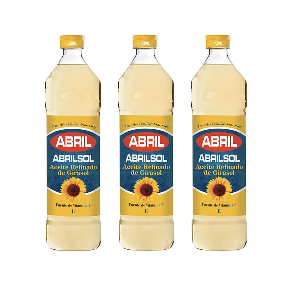Aceite refinado de girasol Abril (3 x 1 L) - Imagen 1