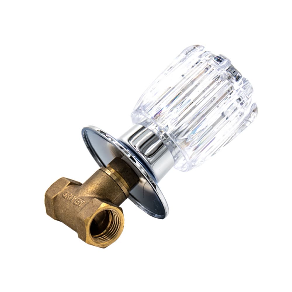 Llave individual de 1/2'' para empotrar con maneral de acrílico Griven - Miniatura 3