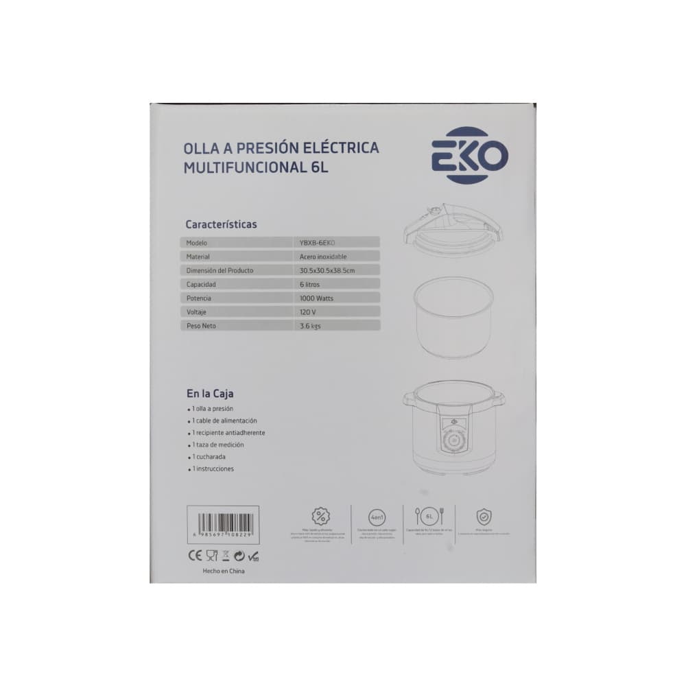 Olla reina a presión eléctrica multifuncional Eko YBXB-6EKO - Miniatura 3