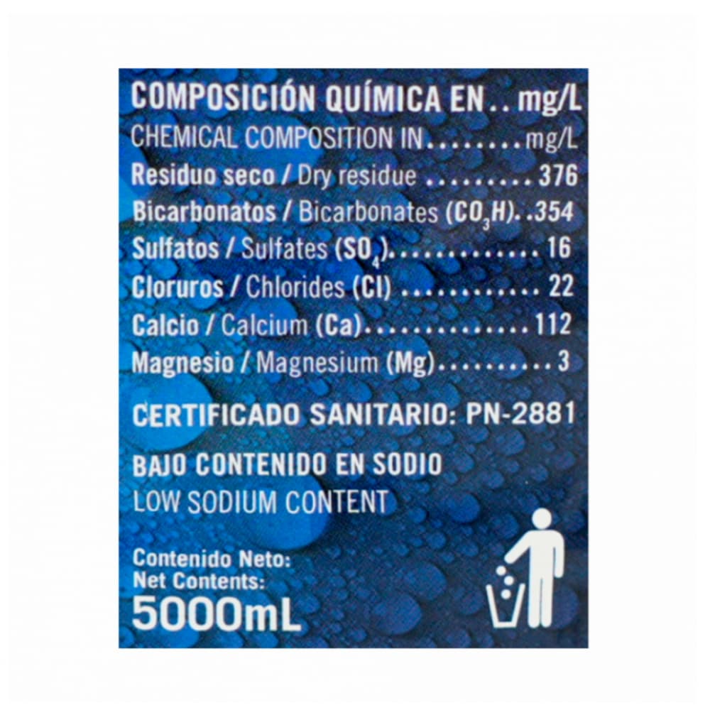 Agua mineral natural Ciego Montero (5000 ml) - Miniatura 3
