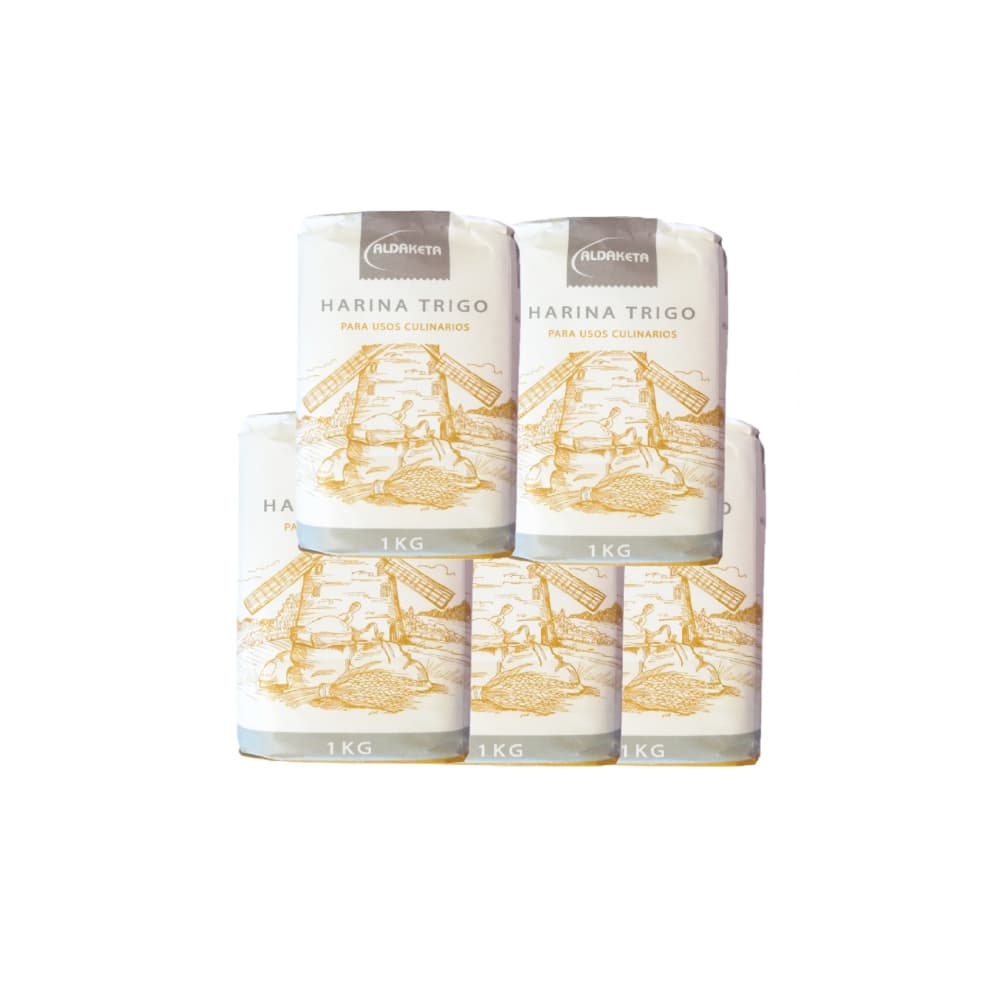 Harina de trigo (5 x 1 kg / 2.2 lb) - Imagen 1