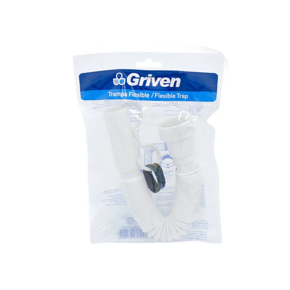 Trampa sifa - sifón - flexible extensible sin válvula 1-1/2" - 1-1/4" Griven - Imagen 1