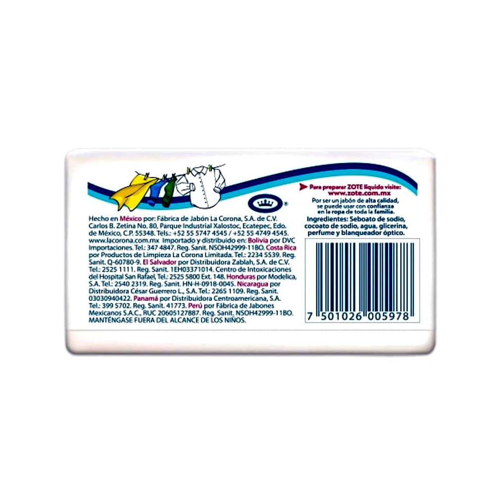 Jabón de lavar Zote (100 g / 3.5 oz) - Miniatura 2