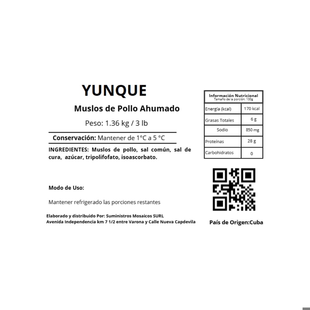 Muslos de pollo ahumado Yunque (1.36 Kg / 3 lb) - Miniatura 3