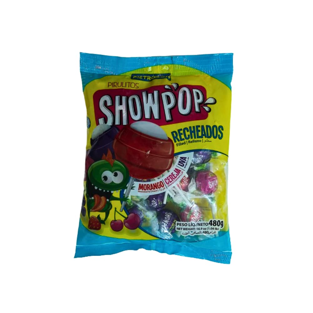 Chupa chupas de sabores surtidos ShowPop Pietrobon (480 g / 1.06 lb) - Imagen 1