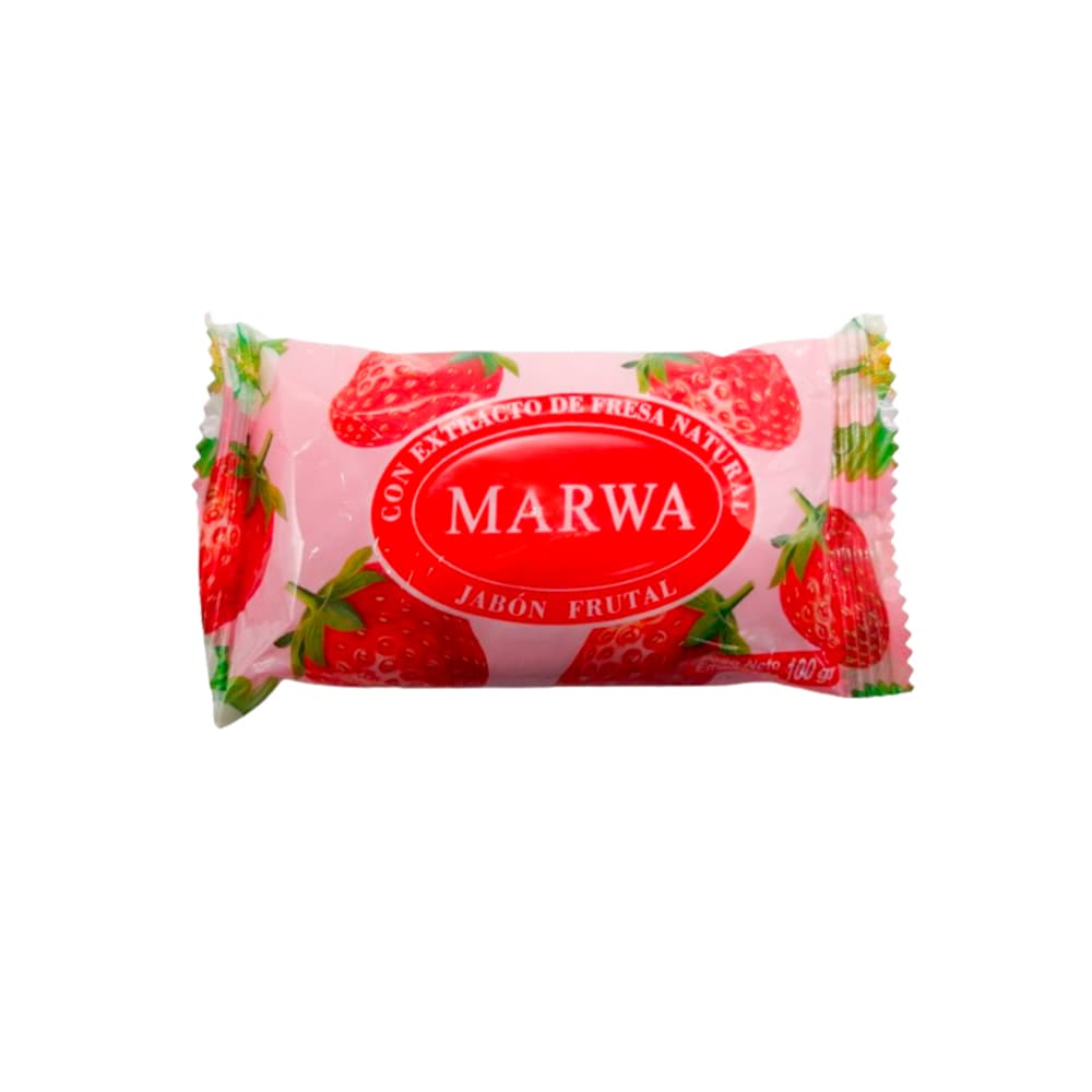 Jabón frutal con extracto de fresa Marwa (100 g / 3.5 oz) - Imagen 1