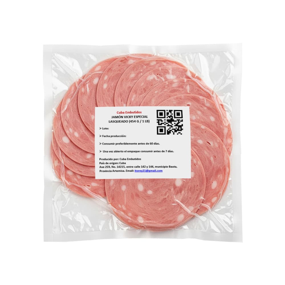 Jamón vicky especial lasqueado Cuba Embutidos (454 g / 1 lb) - Miniatura 2