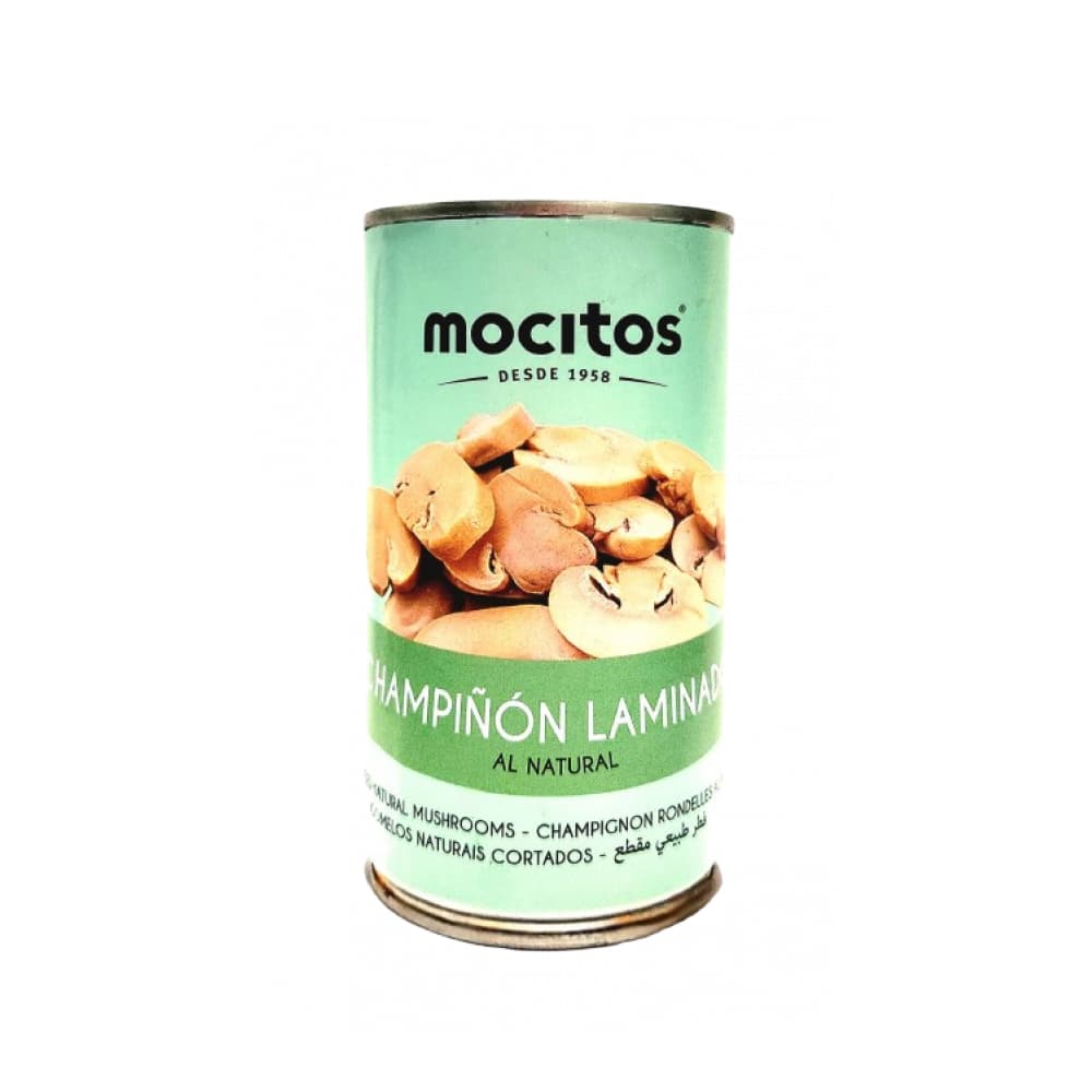 Champiñón laminado al natural Mocitos (350 g / 12.34 oz) - Imagen 1