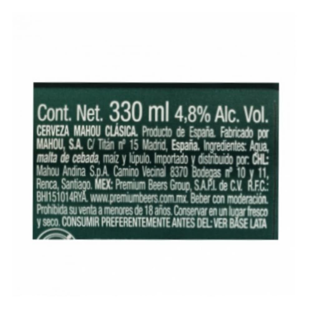 Cerveza clásica Mahou (330 ml) - Miniatura 3