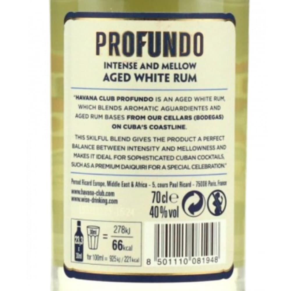 Botella de ron Profundo 40 % vol Havana Club (700 ml) - Miniatura 2