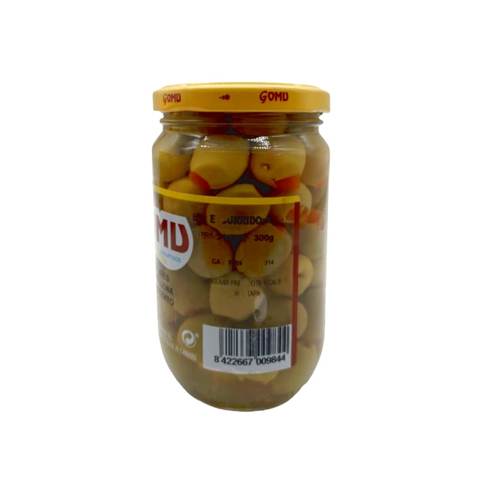 Aceitunas verdes rellenas de pasta de pimiento Gomu (300 g / 10.58 oz) - Miniatura 2