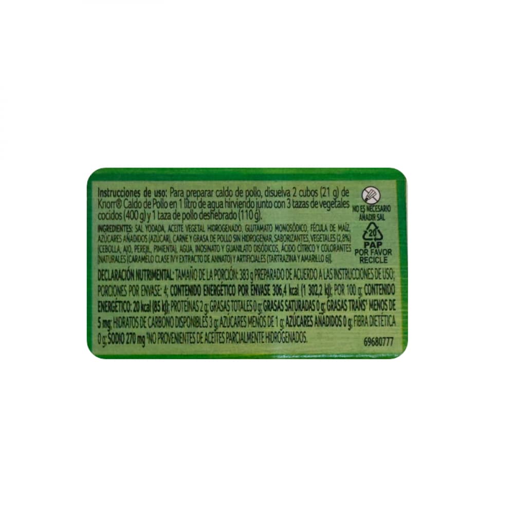 Caldo de pollo en cubo Knorr (21 g) - Miniatura 2