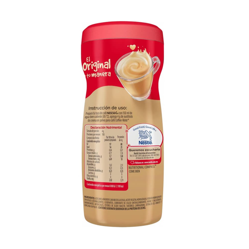 Sustituto de crema para café sabor clásico Coffee Mate Nestlé (400 g / 14.10 oz) - Miniatura 2