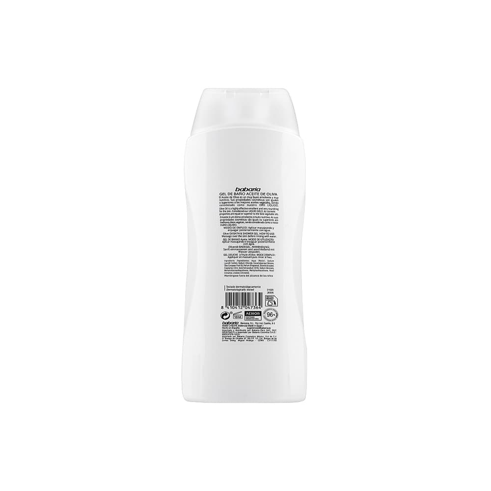 Gel de baño con aceite de Oliva Babaria (600 ml) - Miniatura 2